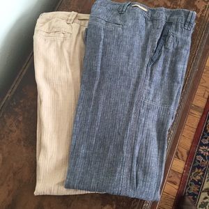 Anthropologie Pilcro Linen/Cotton Wide Leg Pants